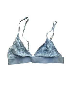 Pepper‎ Lace Triangle Bralette Wireless Blue Size Medium